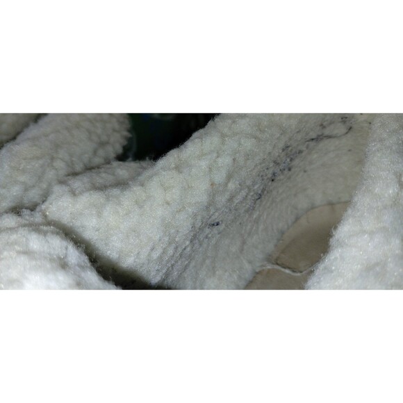 Michael Kors Ankle Tie Up Bootie Women's 6 1/2 Fawn Tan Suede Sherpa Lined Shoes - Picture 6 of 8